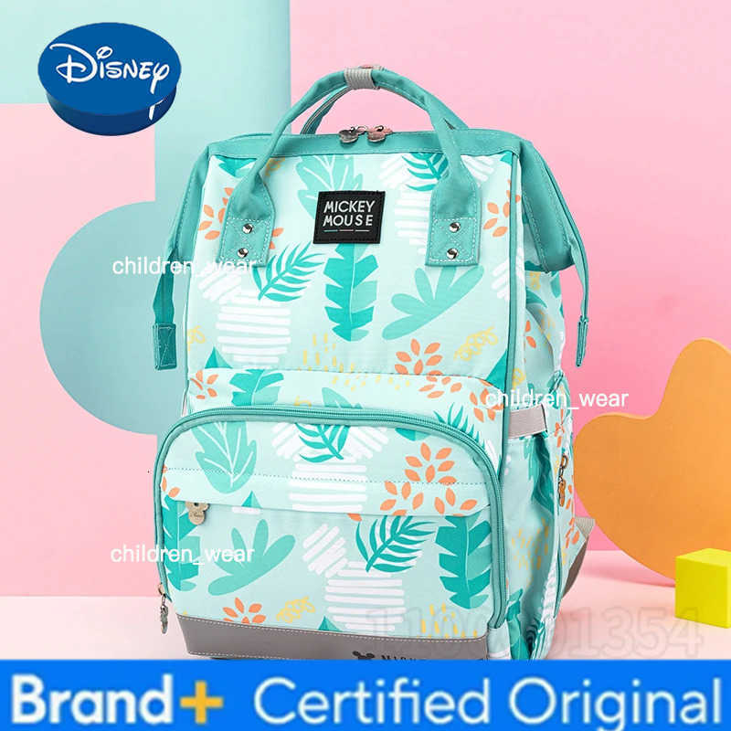 Disney New Diaper Bag Backpack Luxury Brand Original Baby Bag Cartoon Baby Diaper Bag Backpack Large Capacity Multifunctional H260305