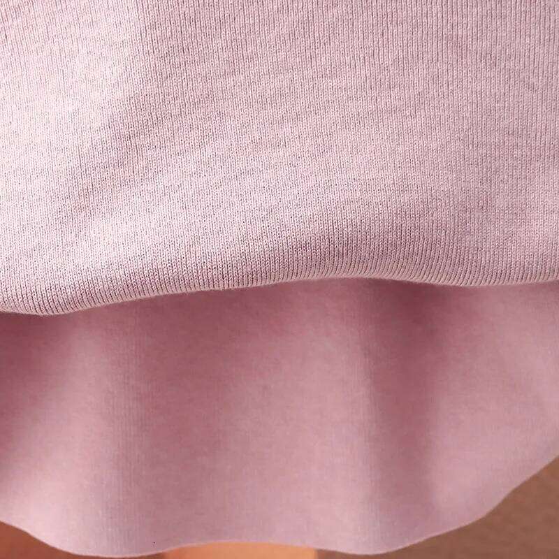 90-150cm Girls' Spring and Autumn New Style Children's Baby Princess Knitted Fashion Sweater Dress Z260304