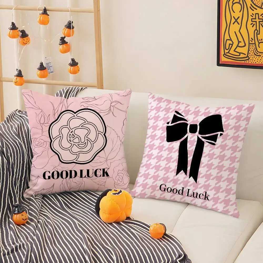 Luxury Good Luck Pillow Case Sofa Living Room Bedroom Double-sided Printing Square Cushion Nap Time Cushion CoverT260305