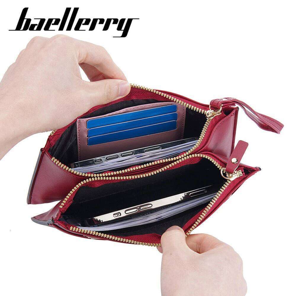 Versatile Large Zip Around Wallet for Women Baellerry RFID Blocking Clutch with Wrist Strap, Holds Phone Cards Cash Gift Idea C260304