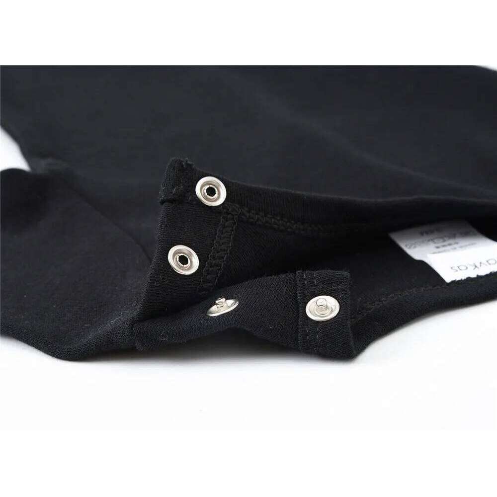 Kavkas Solid Black Baby Rompers Unisex 0-18M Full Sleeve Clothes One Piece 100% Cotton Overalls Infant Jumpsuit Z260304