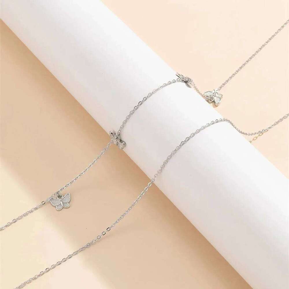 Metal Tassels Butterfly Waist for Women Sexy Charming Double Belly Summer Beach Body Chain Vacation Jewelry Gift S260304