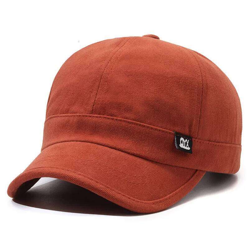 Vintage-Inspired Baseball Cap Adjustable Sun-Protective Street Style Hat Short Brim Woven Fabric Classic Fashion Accessory Y260304