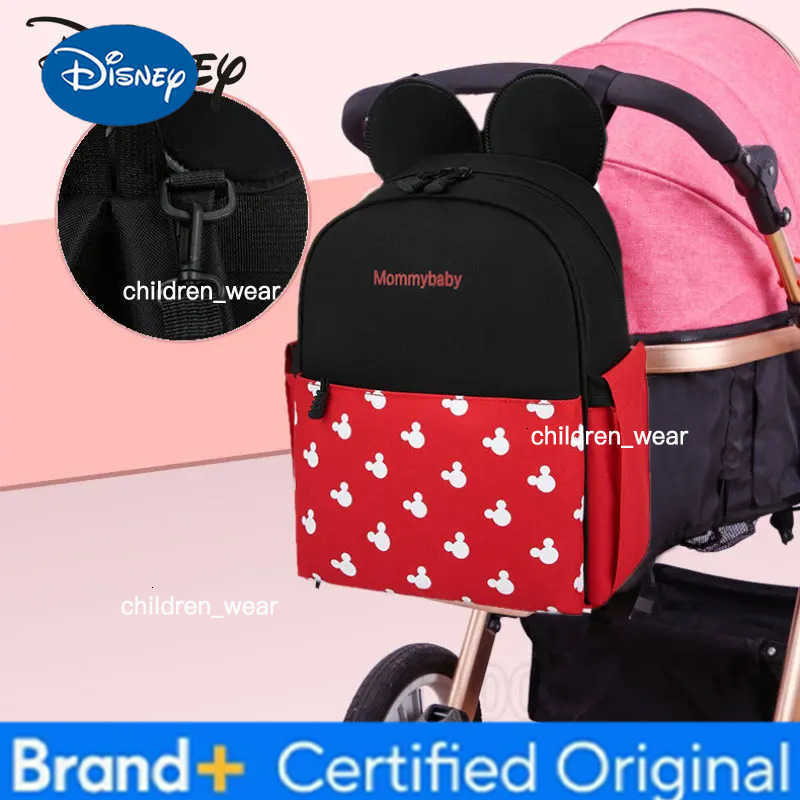 Disney Mickey Minnies New Diaper Bag Backpack Luxury Brand Fashion Baby Diaper Bag Large Capacity Multi Functional Baby Bag H260305