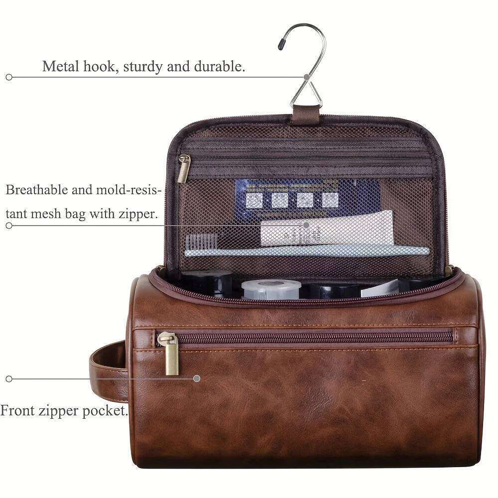 Custom Laser-Engraved Waterproof Multifunction Men's Wallet and Toiletry Bag Personalized Gift for Hi Birthday Anniversary C260304