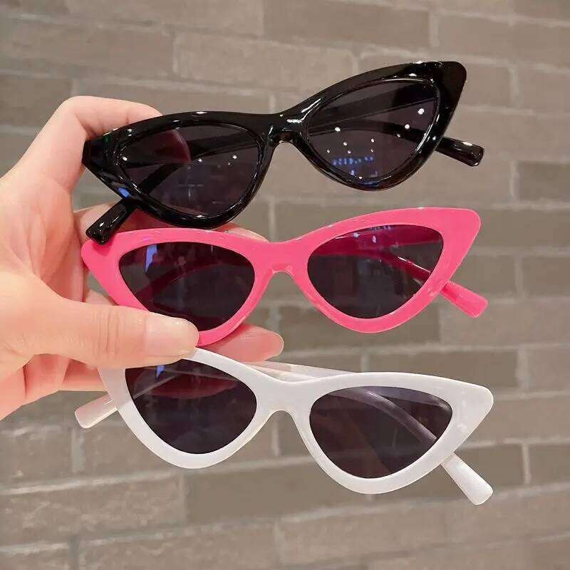 New Cat Eye Sunglasses Children's Sun Personality Triangle Trendy Fashionable Glasses For Boys And Girls Z260305