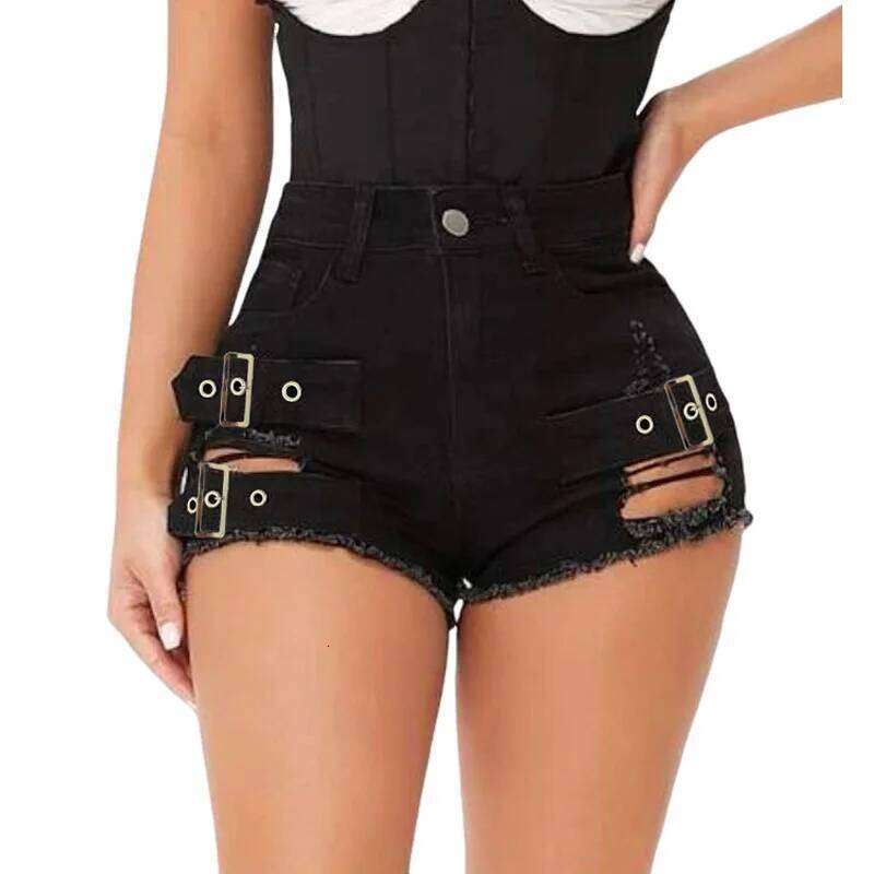 2026 New High Waist Sexy Stretch Denim Shorts Ripped Jeans for Women XJ260305