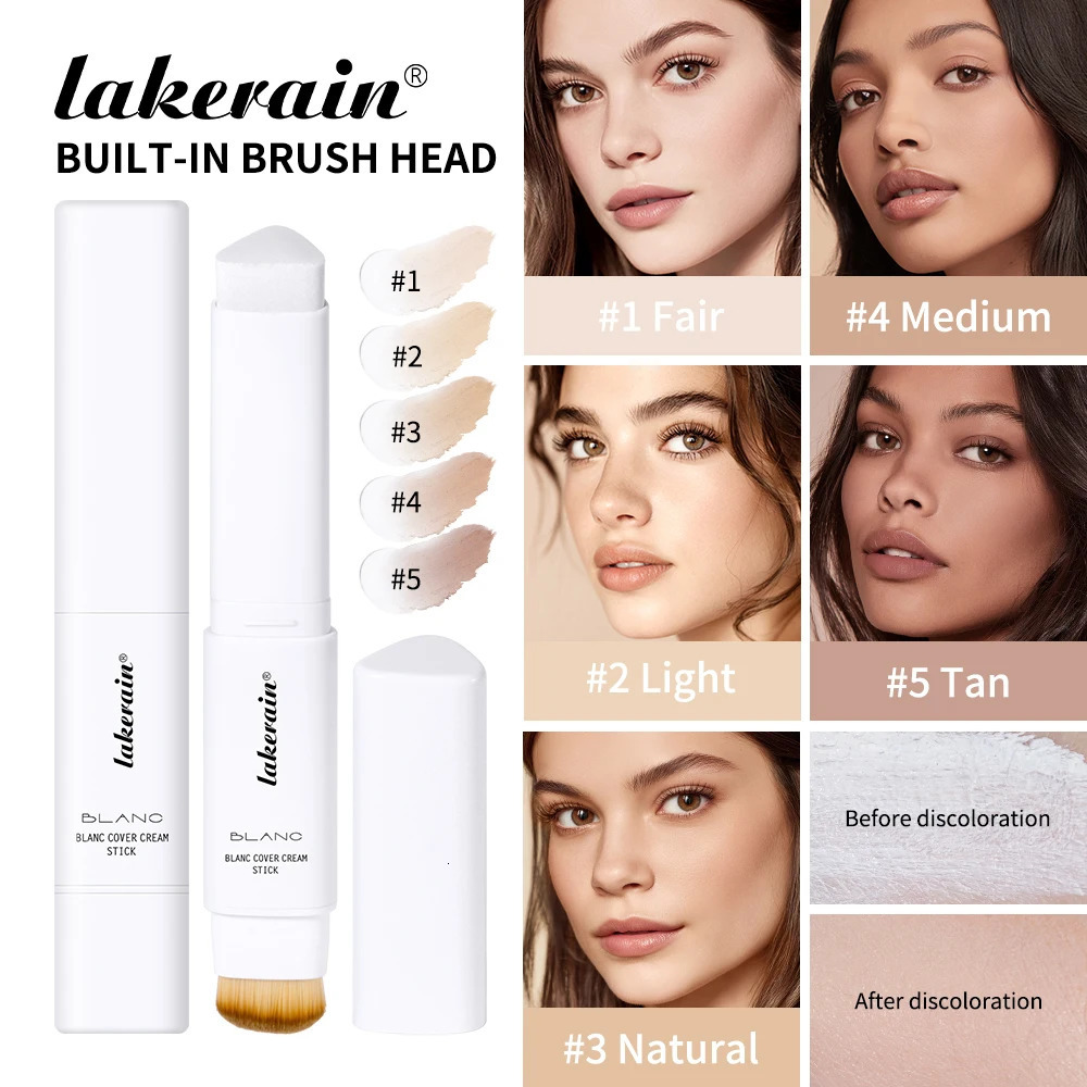 2-in-1 Color-Changing Foundation Stick Liquid Lightweight Moisturizing Brightening Foundation Color Changing For All Skin Types 260305