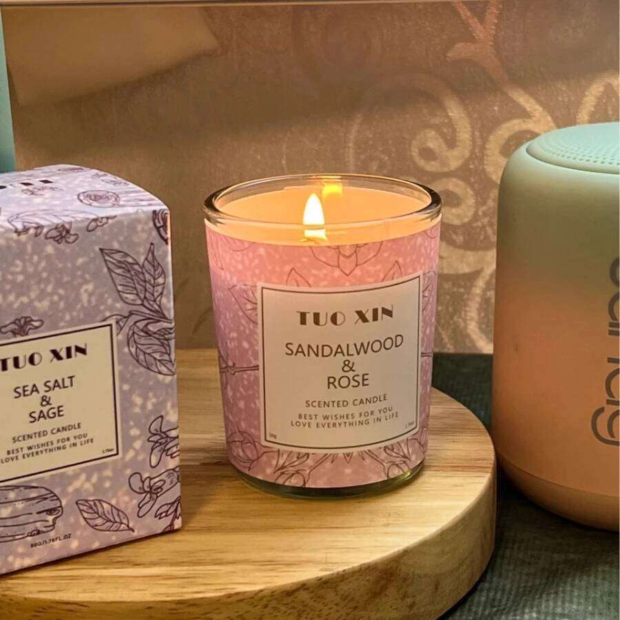 Aromatherapy Premium Gift Box Scented Candles Glass Handmade Soy Wax Smokeless For Home Decoration Candle Valentines Day W260304 W260305