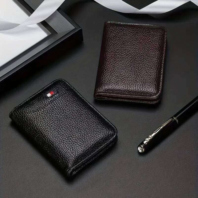 Men's Holder Fashion Soft PU Leather Anti-magnetic Bank Card Small Portable Wallet Men C260304