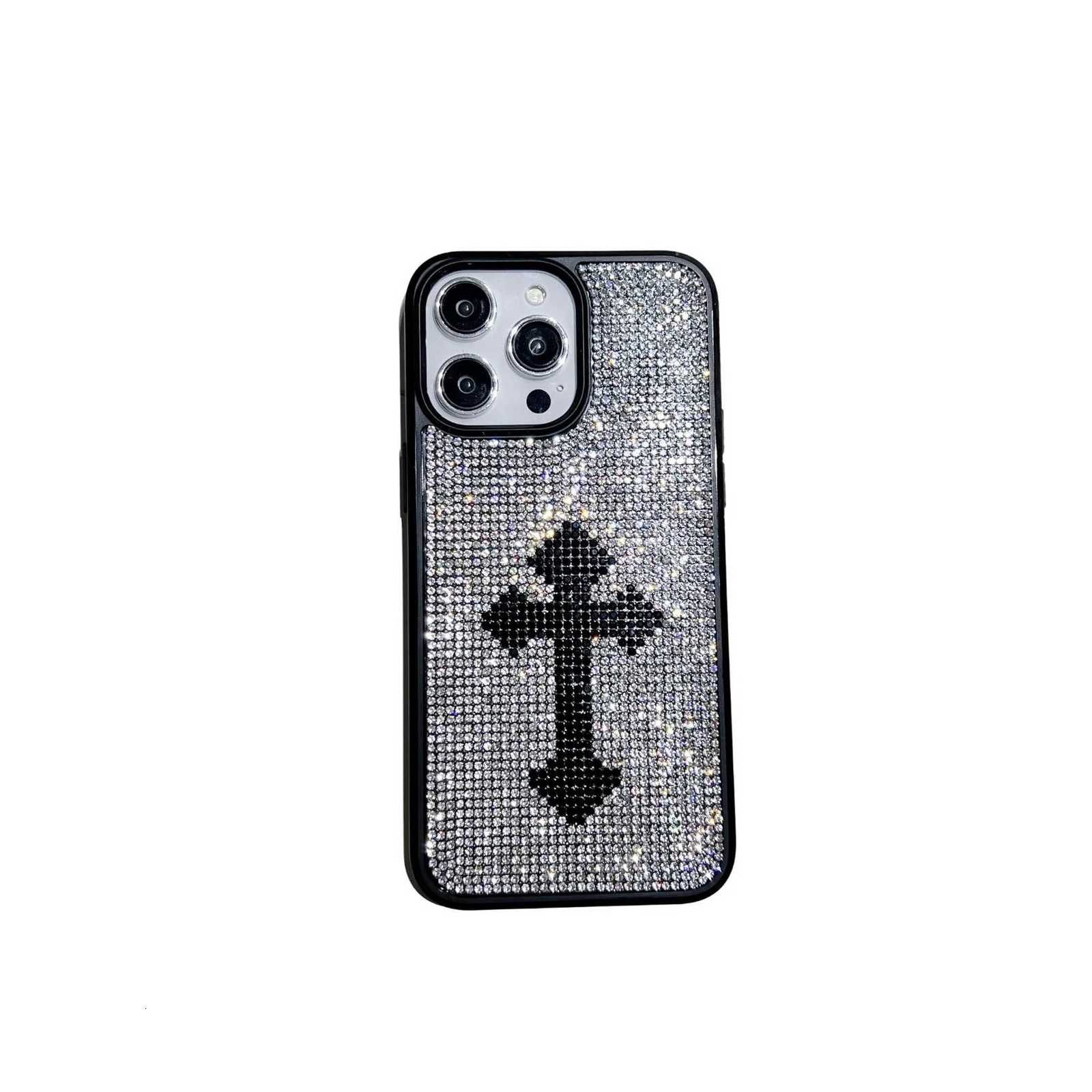 Chic Luxury Bling Gothic Cross Rhinestone Case For iPhone 16 15 14 13 12 11 Pro Max Plus | Shockproof Protective CoverT260305