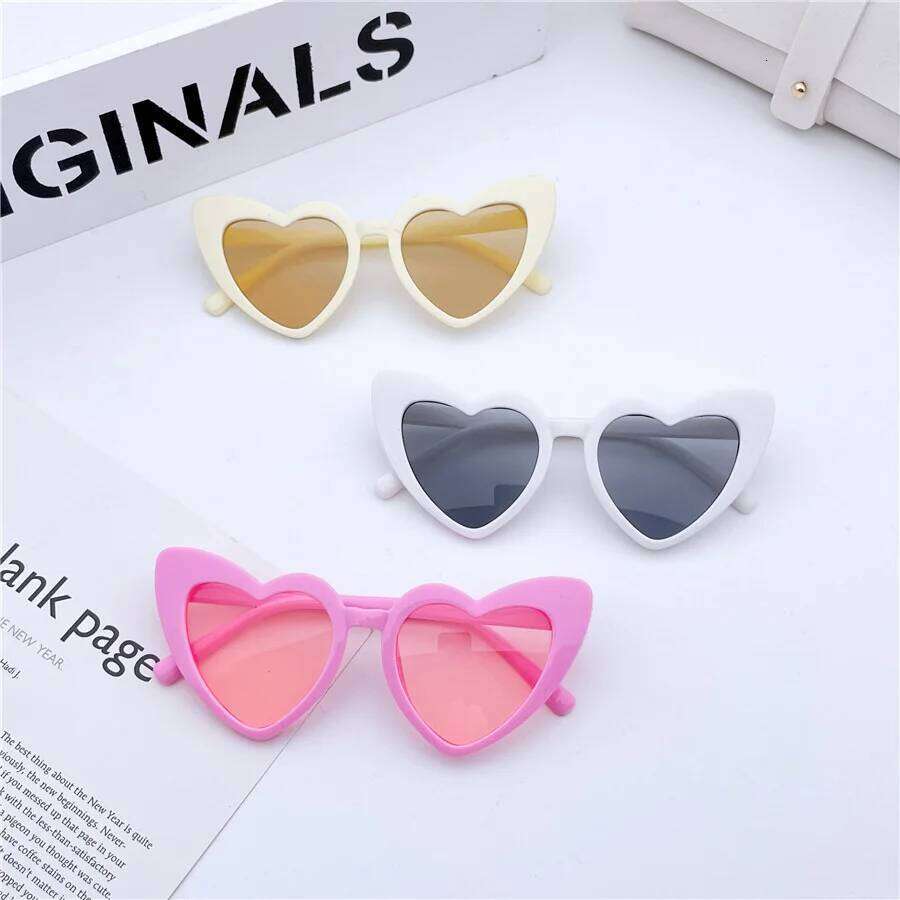 Children's cute, caring, fashionable sunglasses, new trendy baby glasses, photo taking design, girl's UV resistant sunglasses Z260305