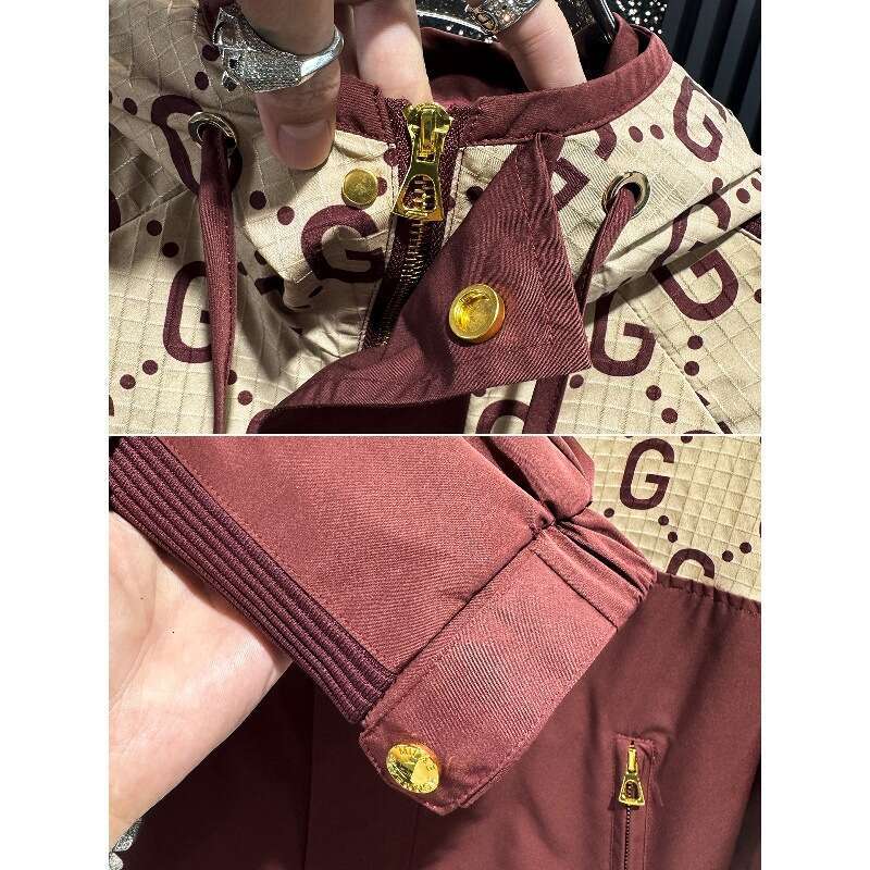 Men's High-End Patchwork Letter Print Casual Jacket, 2025 New Spring And Autumn Trendy Brand Thin Light Luxury Hooded Jacket