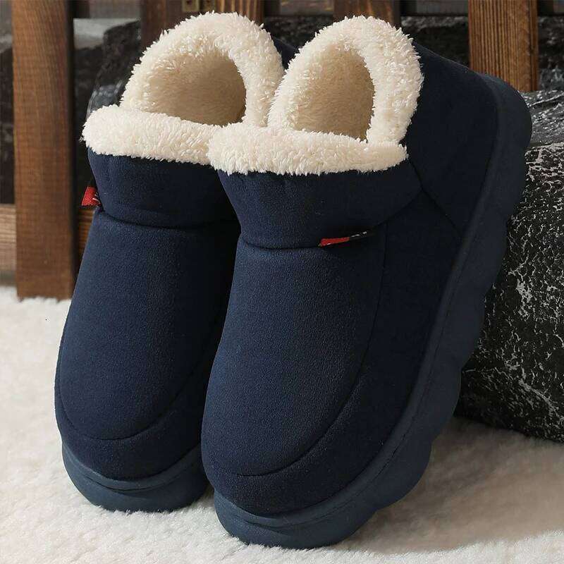 Kidmi Women's Slippers Winter Corduroy Soft Plush Home Cotton for Mens and Womens Warm Anti-slip Shoes