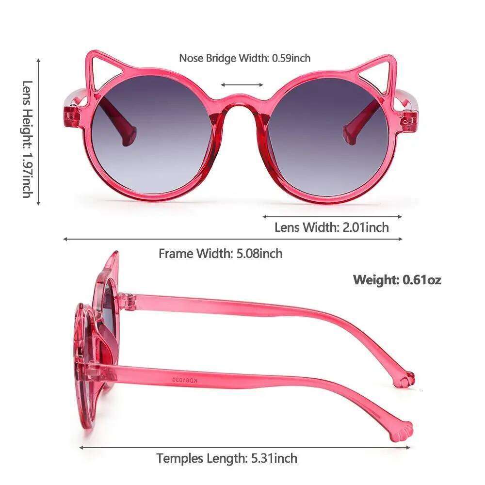 Circular Kids Sunglasses UV400 Protection Beach Travel Streetwear Metal Frame Sun Glasses Ocean Lenses Eyewear Z260305