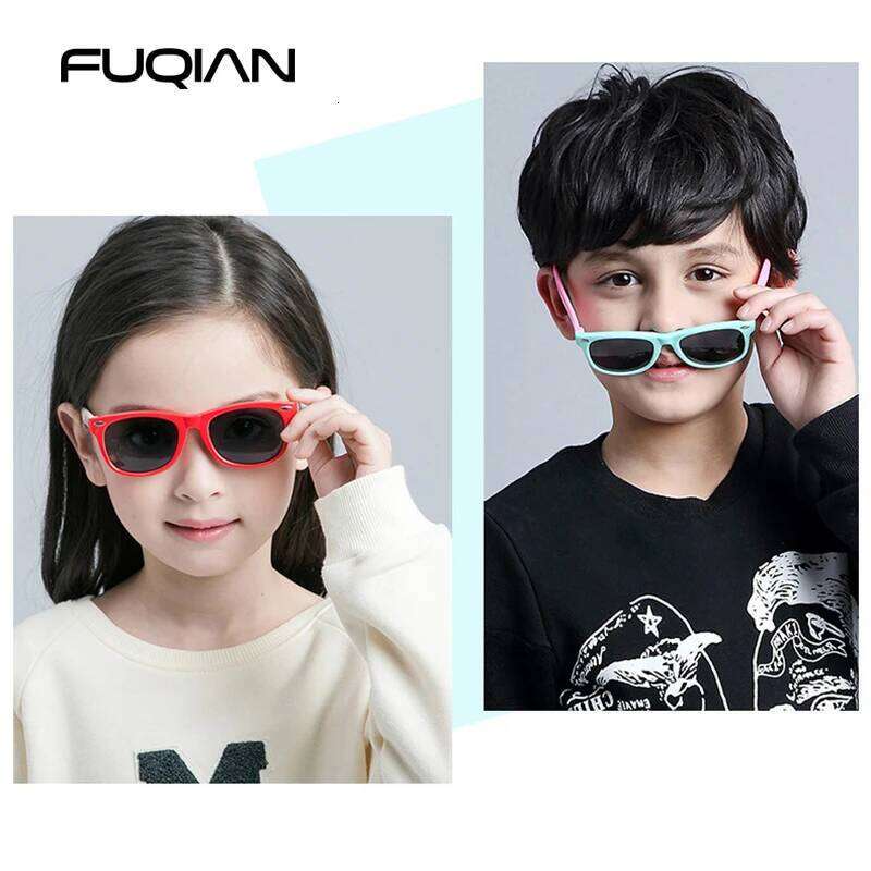 Fashoin Kids Polarized Sunglasses Boys Girls Vintage Silicone Children Sun Glasses Stylish Safty TR90 Eyeglasses Baby UV400 Z260305