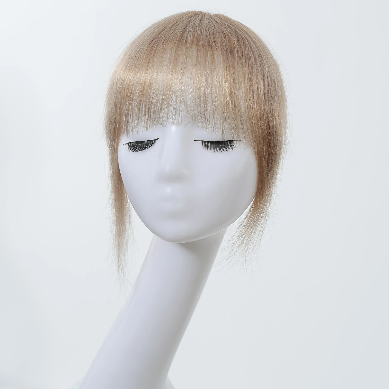 100 Human Hair Bangs Blonde Brown Wispy Bang Hair Clip in Bangs Fringe with Temples Hairpiece for Women Clip on Air Bang 45in 260208