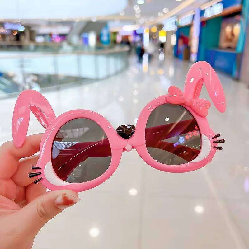 New Girl's Super Little Rabbit Sunglasses Stylish Cartoon Children's Eyewea Baby Outdoor play Cute Eyeglasses Z260304