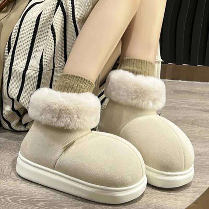 Kidmi Classic Winter Outdoor Fashion Ankle Long For Women Padded Boots New Indoor Warm Fur Shoes