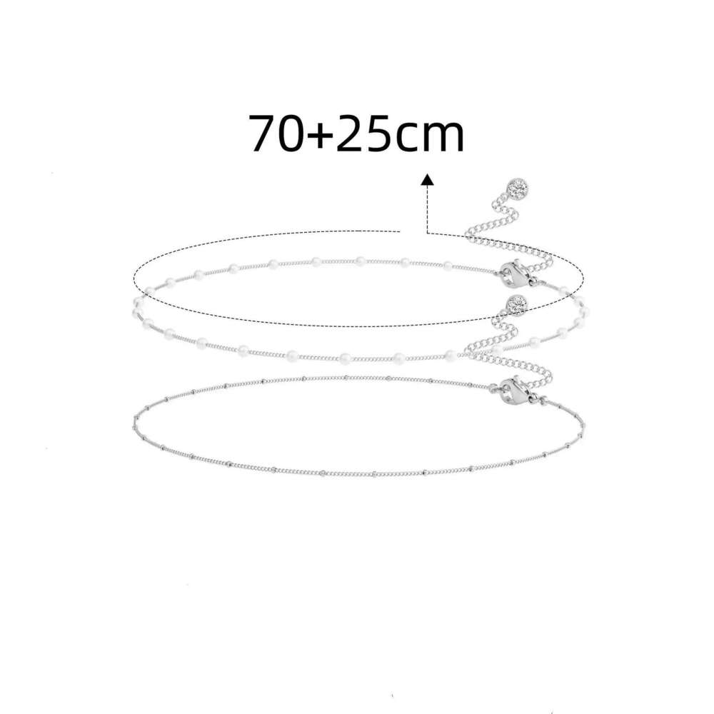 Beach Trend Accessoris New Women's Fashion Clip Pearl Sexy Body Chain Versatile Waist Accessories S260304