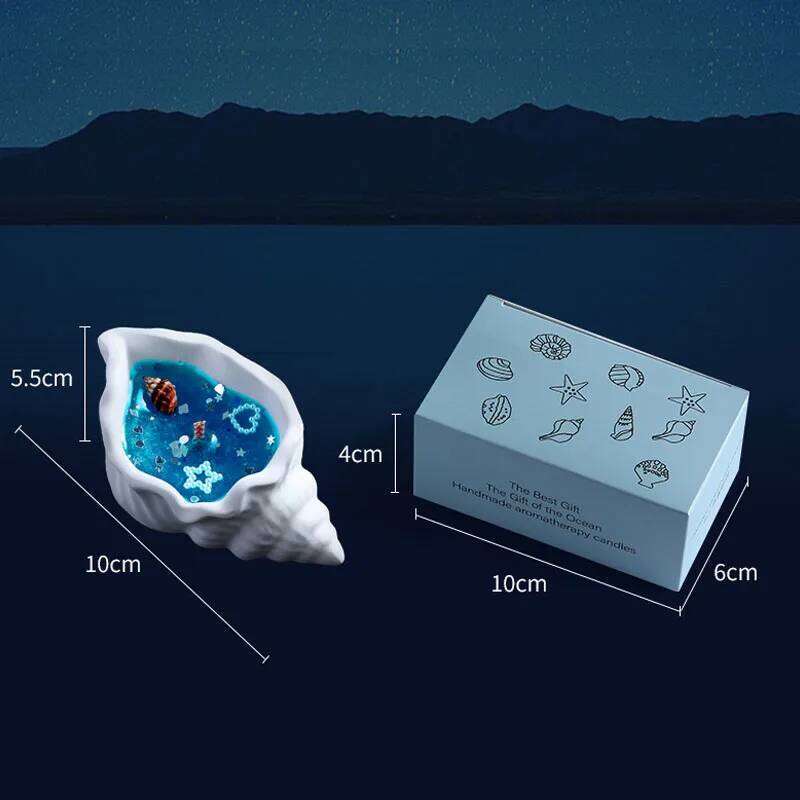 Aromatherapy Scented Gift Wholesale Premium Creative Handmade Birthday Companion Gel Wax Conch Shaped Candle Ornament W260304 W260305