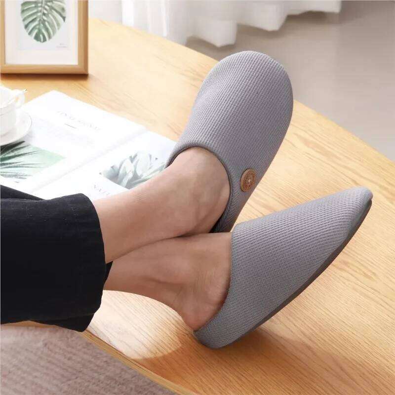 Kidmi Winter Home For Men Women Non-slip Durable Indoor Slides Breathable Cozy Casual Cotton Slippers With Arch Support
