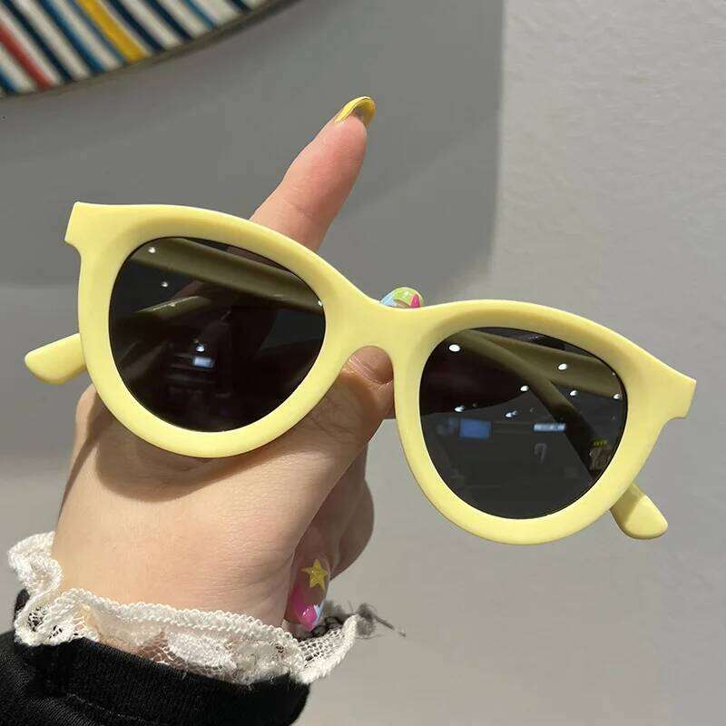 New Small Circle Sunglasses Boys UV resistant Eyeglasses Girls Sunshade Sun Glasses Children's Shades UV400 Eyewear Z260305