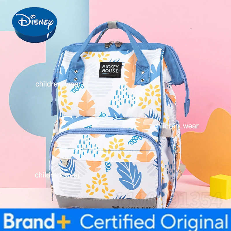 Disney New Diaper Bag Backpack Luxury Brand Original Baby Bag Cartoon Baby Diaper Bag Backpack Large Capacity Multifunctional H260305