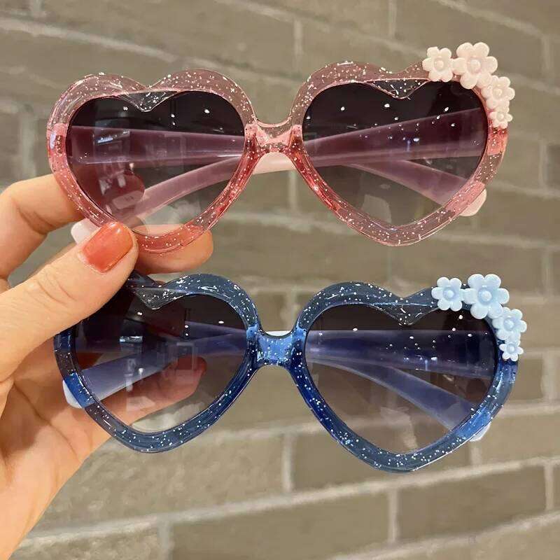 Girls Boys Cute Cartoon Flower Sunglasses Outdoor Sun Children Lovely Vintage Glasses Protection Classic Kids Eyewear Z260305