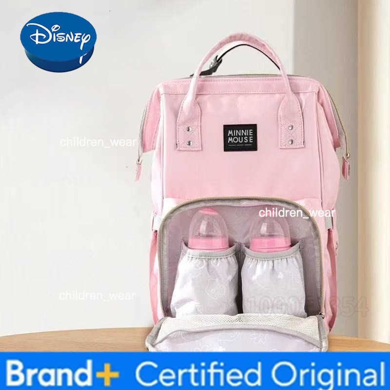 Disney Original New Diaper Bag Backpack Cartoon Cute Baby Diaper Bag Backpack Multifunctional Baby Diaper Bag Large Capacity H260305