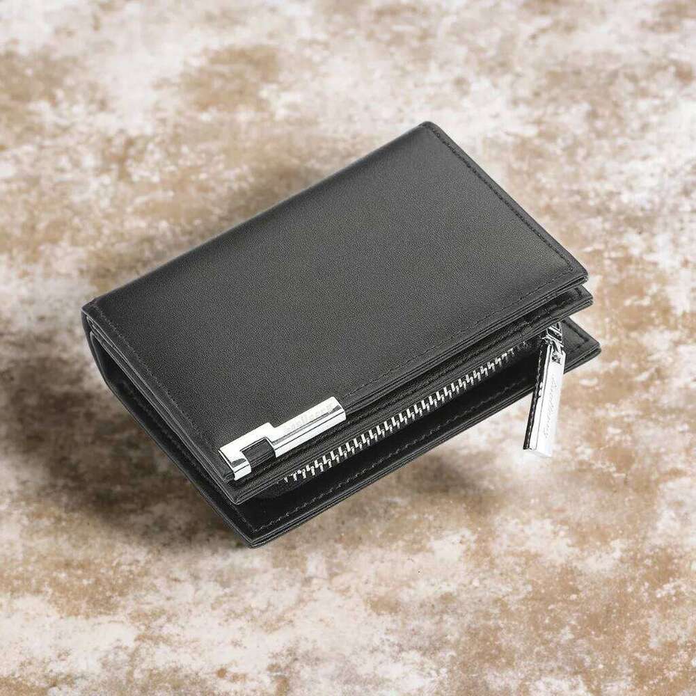 Executive Gift Men's Short Wallet Slim RFID Blocking Multi-Card Slots PU Leather Essential C260304