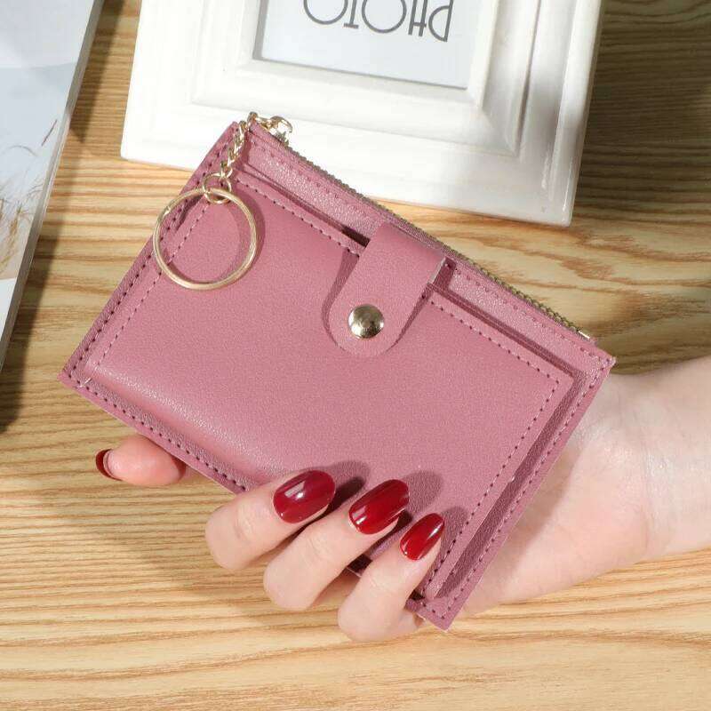 SlimWallet Ultra-Thin Coin Purse for Women Portable Travel Zipper Case Multi-Functional Card Holder Trendy Compact Wallet C260304