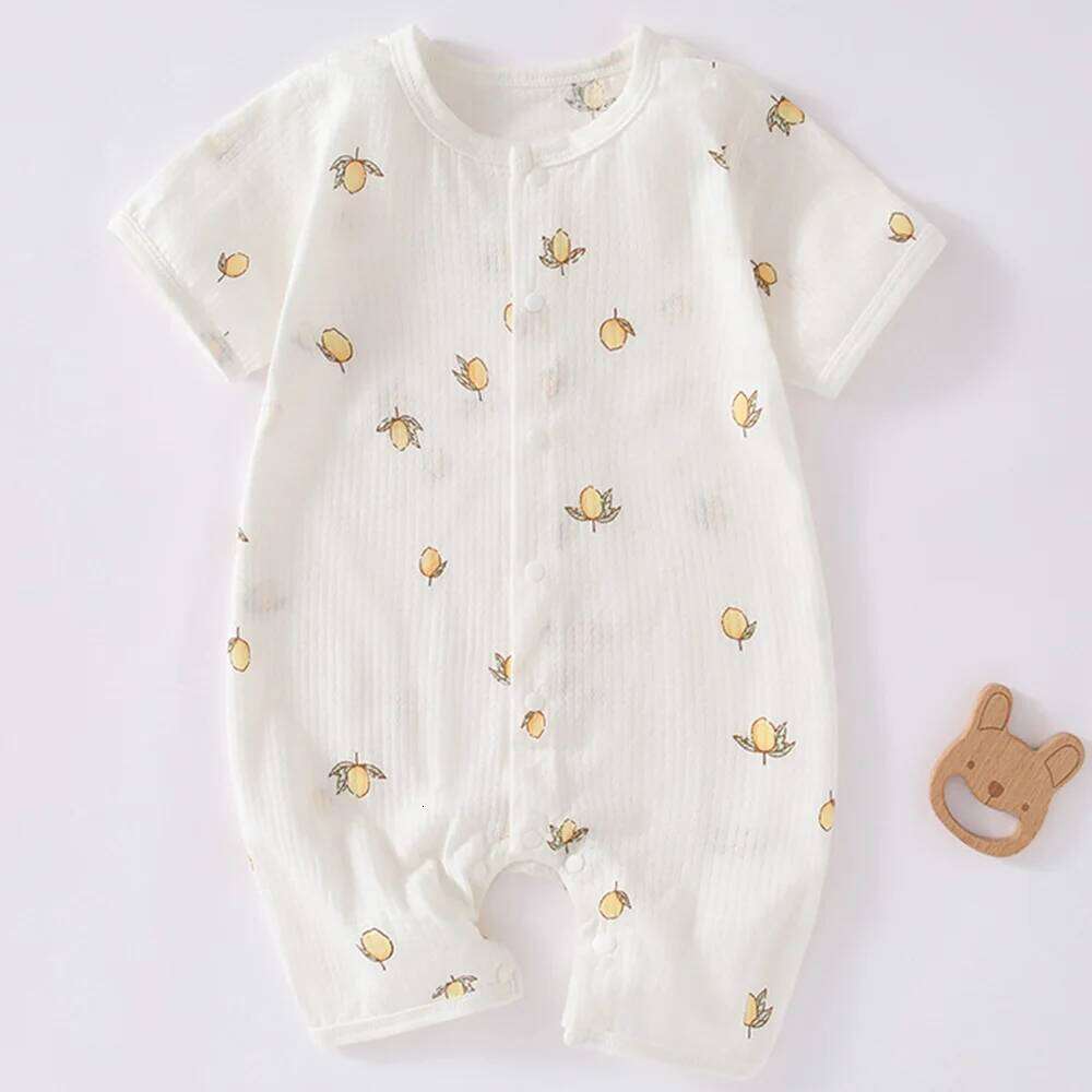 Boy Clothing 2024 Summer Cotton Thin Breathable Newborn Onesies Daily Casual Baby Girl Romper High Quality Z260304