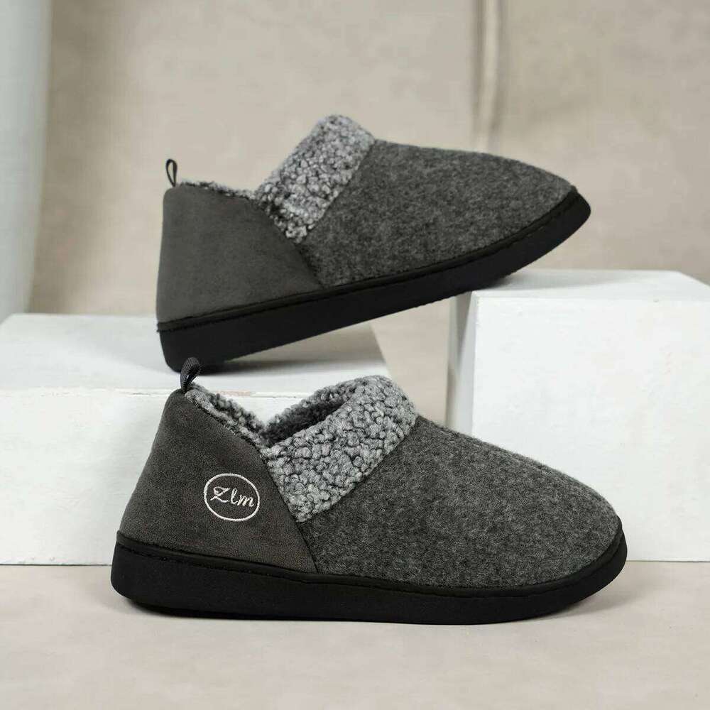 Kidmi Winter Fur Loafers Antiskid Outdoor Warm Cotton Soft Fleece Fuzzy Women Shoes Indoor Cozy House Slippers