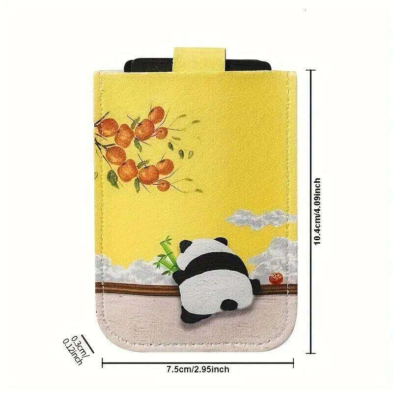 A slim portable credit wallet with RFID shielding, multiple card slots, cute panda design, compact and lightweight C260304