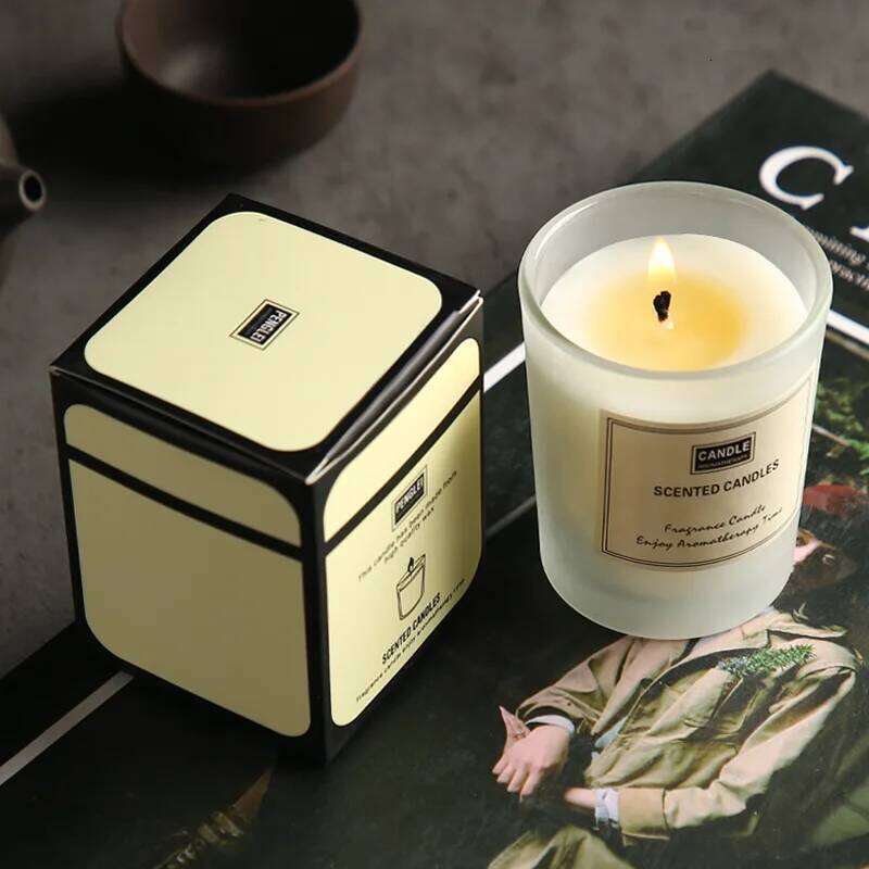 Glass Container Soy Wax Scented - Long-Lasting Natural Fragrance for Home Decor, Eco-Friendly Aromatherapy Candle W260304 W260305