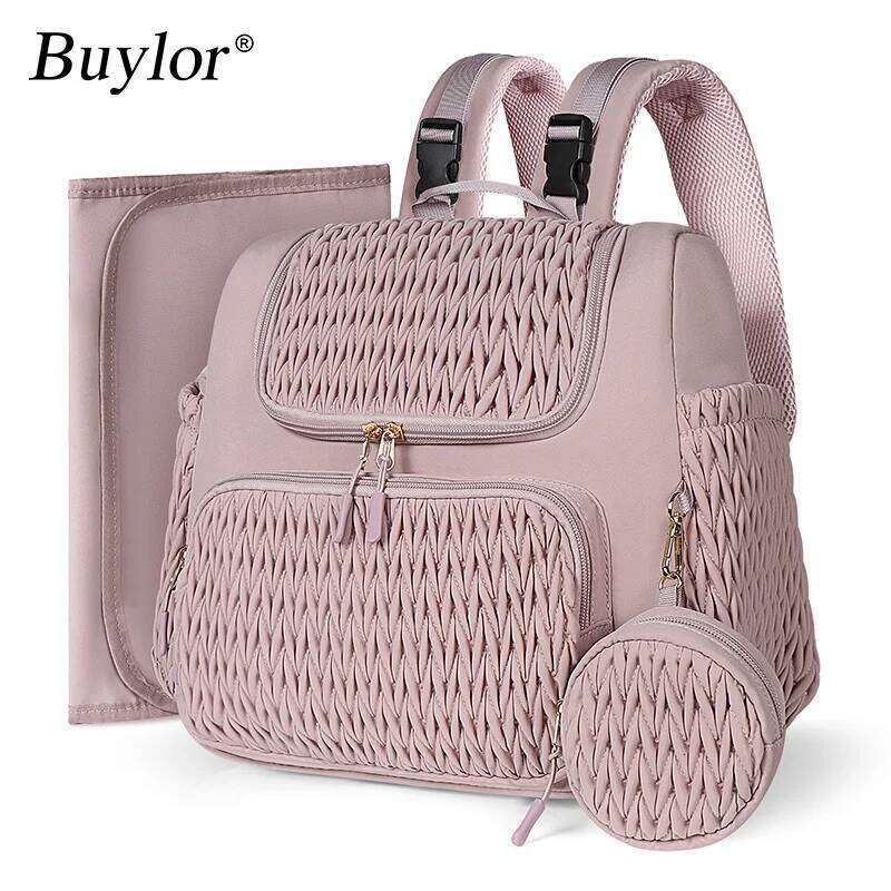 Buylor Large Capacity Mom Fashion For Mothers Baby Stroller Hanging Bag Mommy Totes Outdoor Travel Backpack Z260304