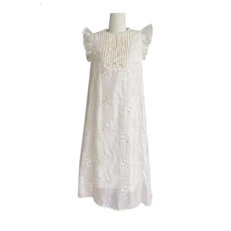 Mardi Hefxessdr heavy jacquard embroidered dress, new summer design with a gentle and elegant sleeve long dress for women commute dress women's c