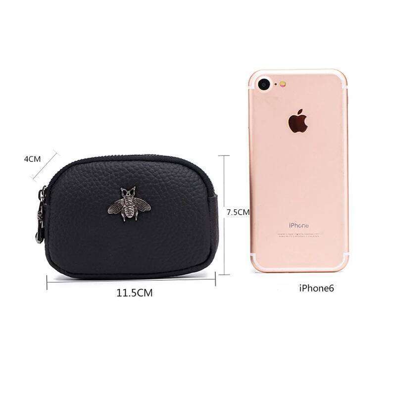 CICICUFF Coin Purse Genuine Leather Female Double Zipper Travel Organizer Mini Pouch Women Storage Bag Small Wallets New C260304