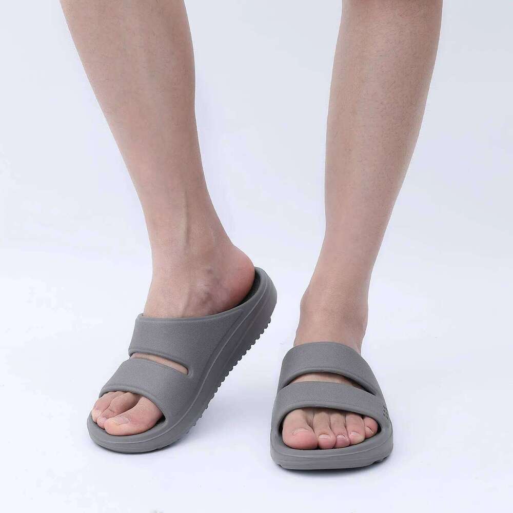 Kidmi Flat Sandals Women Outdoor Non-slip House Unisex Beach Slides Orthopedic Breath Soft Slippers