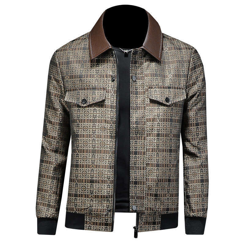 American European Trendy Brand Lapel Jacket Men's Spring And Autumn New Slim-Fit Light Luxury Fashionable High-Quality Coat Luanyun