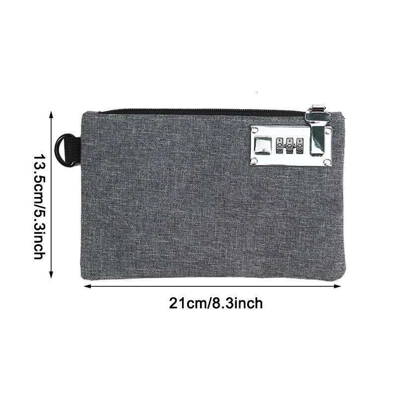 Lockable Money Coin Purse For Passports Credit Cards Cash Storage Bag Men's Card Holder Pocket With Lock C260304