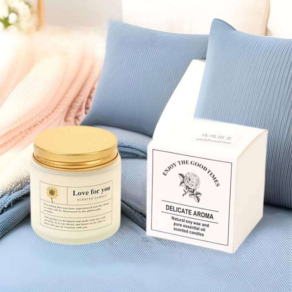 1pc Niche Frosted Glass Aromatherapy Candle Small Cup Ins Style Romantic Smokeless Home Party Decor W260304 W260305