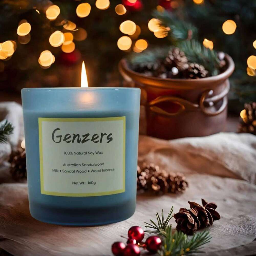 Australian Sandalwood Musk Scented Candle Spring Aromatherapy Home Fragrance 36 Hours Clean Burning Birthday Gift for Men W260304 W260305