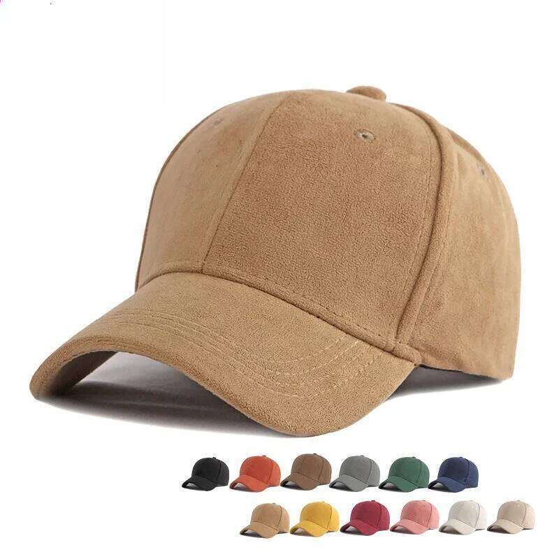 Unisex Baseball Cap Adjustable Snapback Breathable Dad Soft Faux Suede Casual Solid Color Sport Hat for Women And Men Y260304