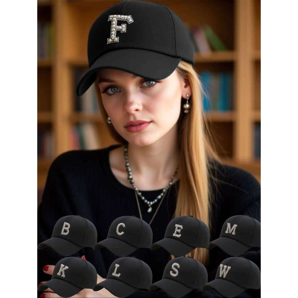 1pc Unisex Embroidered 26 Alphabet Letter Baseball Adjustable Casual Breathable Sunscreen Cap, Suitable For Spring Summer I Y260304