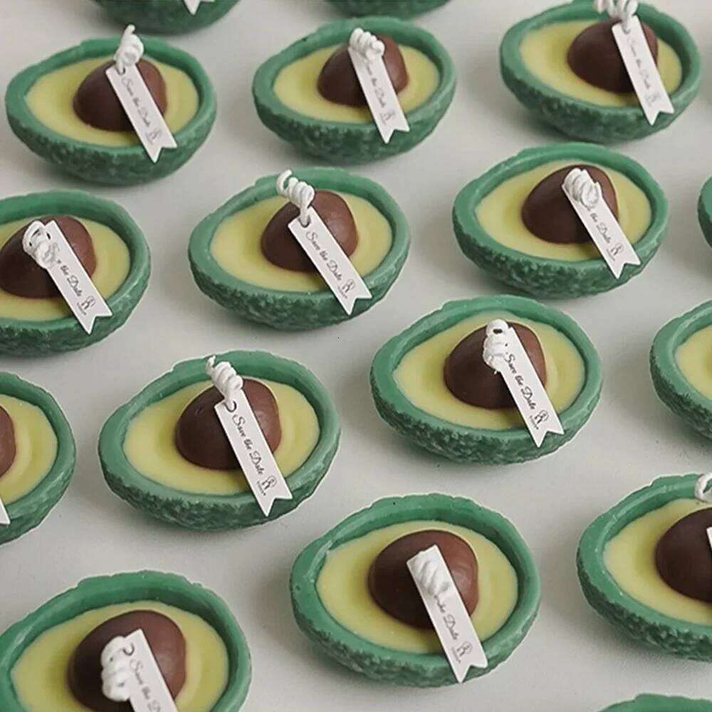 Imitation Avocado Aromatherapy Scented Candle, Soy Wax Candles Aromatherapy, Birthday Candle Wedding, Home Decoration for Party W260304 W260305