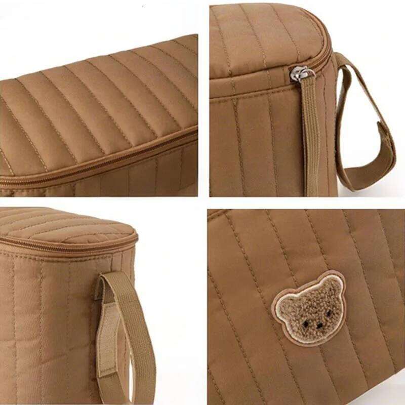 Mommy Korea Cute Bear Portable Multifunctional Stroller Nappy Bag Soft Maternity Storage Bags Baby Diaper Organizer Z260304