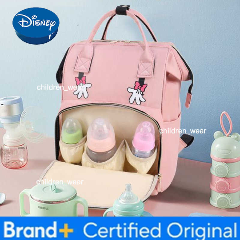 Disney Mickey New Diaper Bag Backpack Luxury Brand Diaper Bag Backpack High Capacity High Quality Cartoon Fashion Baby Bag H260305