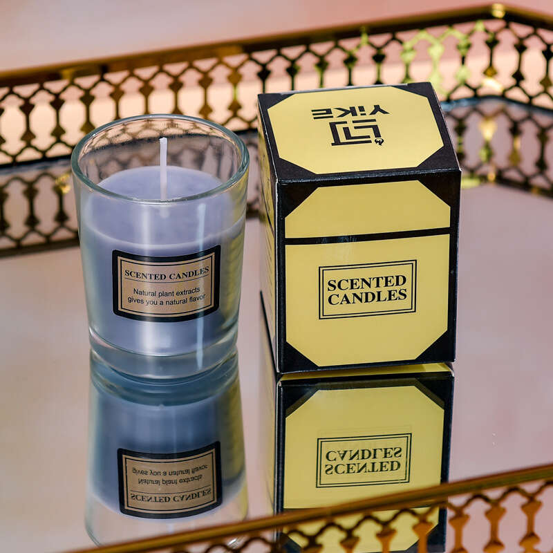 Cross-Border Small Round Colorful Scented Niche Fragrance Plant Essential Oil Smokeless Birthday Candle Cup Gift Wholesale W260305